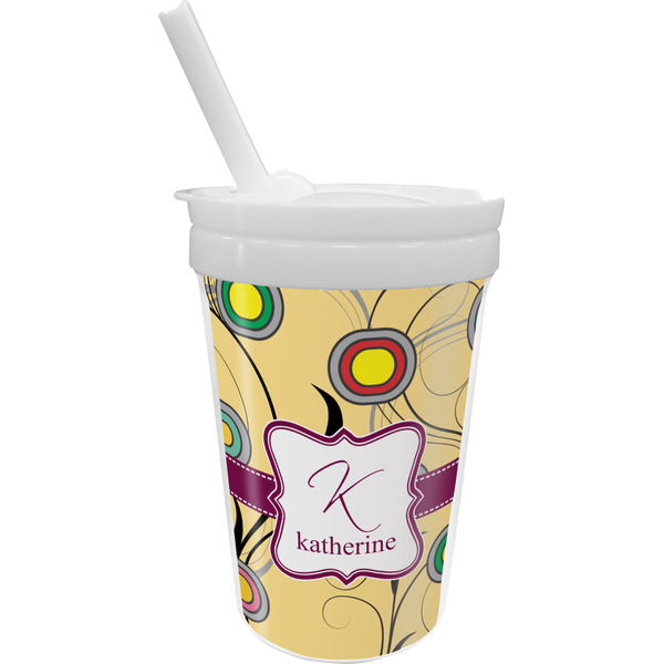 Custom Ovals & Swirls Sippy Cup with Straw (Personalized)