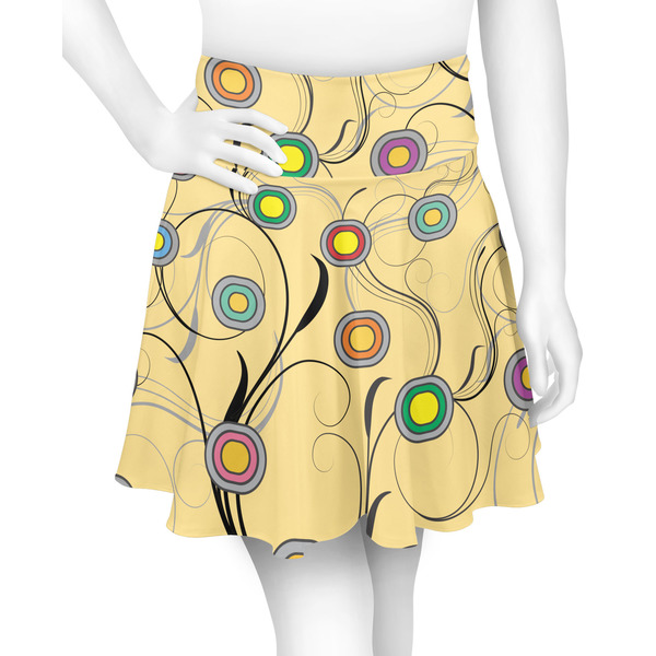 Custom Ovals & Swirls Skater Skirt - Medium