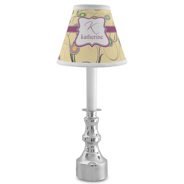 Ovals & Swirls Small Chandelier Lamp - LIFESTYLE (on candle stick)