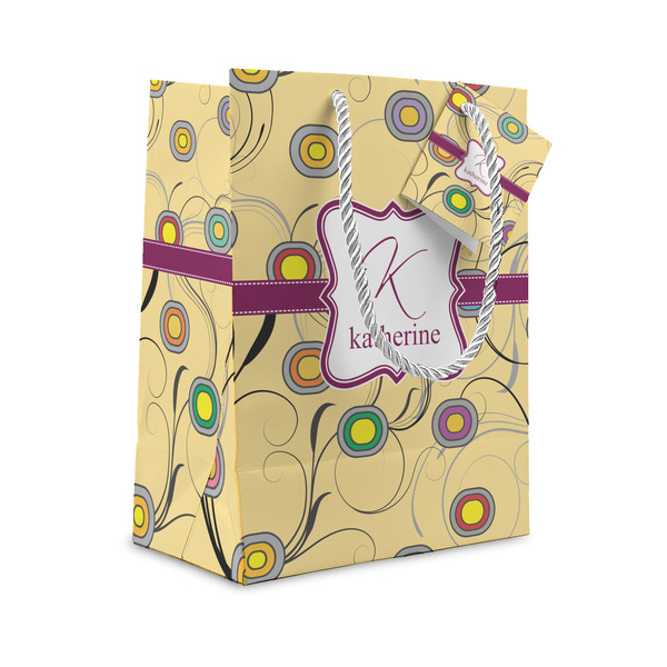 Custom Ovals & Swirls Gift Bag (Personalized)