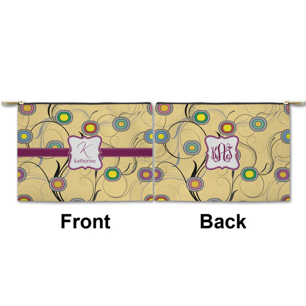 Ovals & Swirls Small Zipper Pouch Approval (Front and Back)