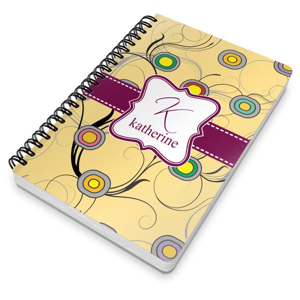 Ovals & Swirls Spiral Journal 7 x 10 - Main
