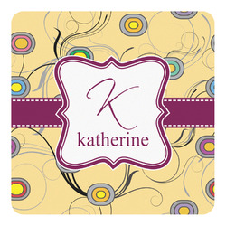 Ovals & Swirls Square Decal (Personalized)