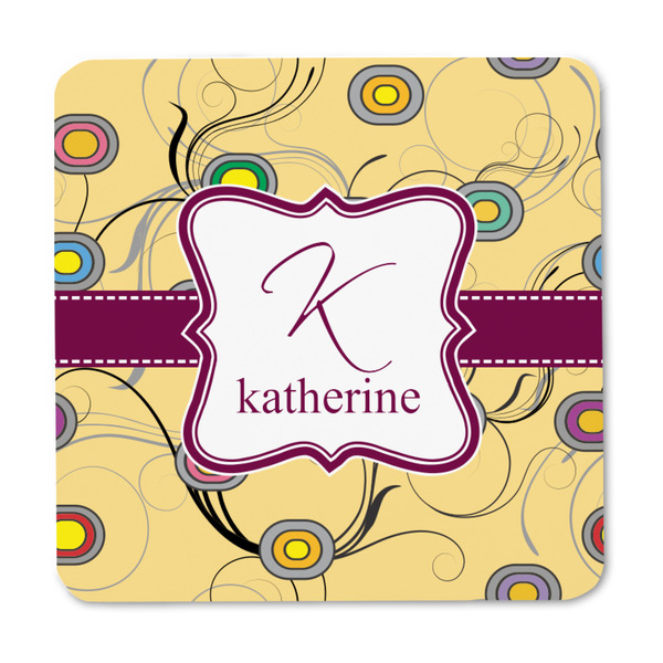 Ovals & Swirls Square Fridge Magnet - FRONT