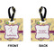 Ovals & Swirls Square Luggage Tag (Front + Back)