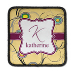 Ovals & Swirls Iron On Square Patch w/ Name and Initial