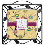 Ovals & Swirls Square Trivet (Personalized)