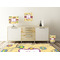 Ovals & Swirls Square Wall Decal Wooden Desk