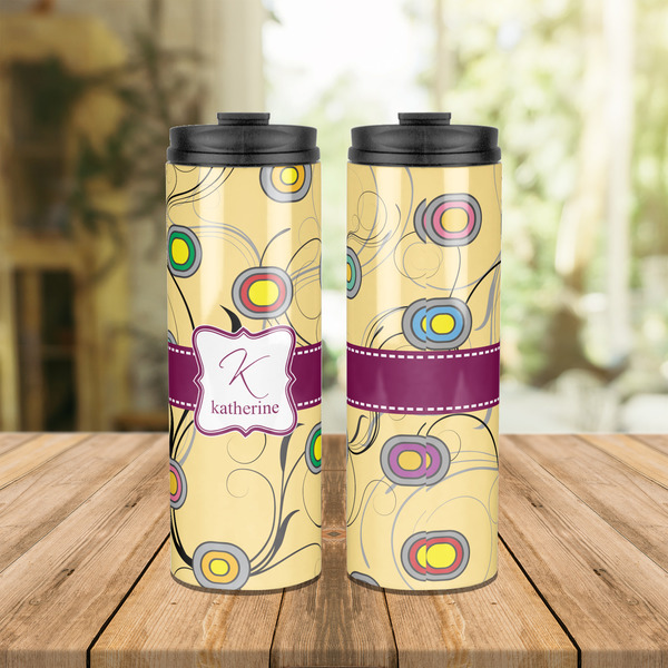 Ovals & Swirls Stainless Steel Tumbler - Lifestyle