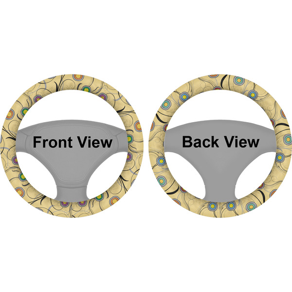 Ovals & Swirls Steering Wheel Cover- Front and Back
