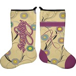 Ovals & Swirls Holiday Stocking - Double-Sided - Neoprene (Personalized)