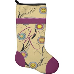 Ovals & Swirls Holiday Stocking - Single-Sided - Neoprene (Personalized)