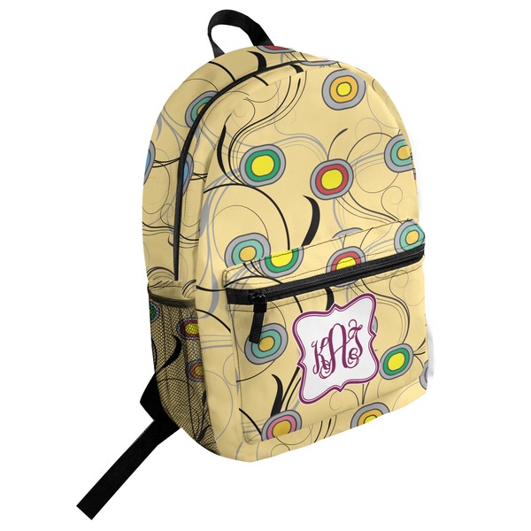 Custom Ovals & Swirls Student Backpack (Personalized)