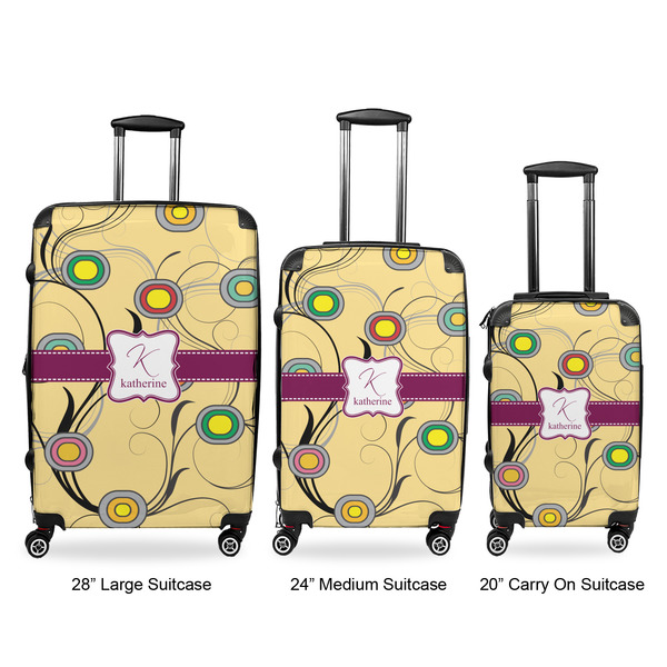Ovals & Swirls Suitcase Set 1 - APPROVAL