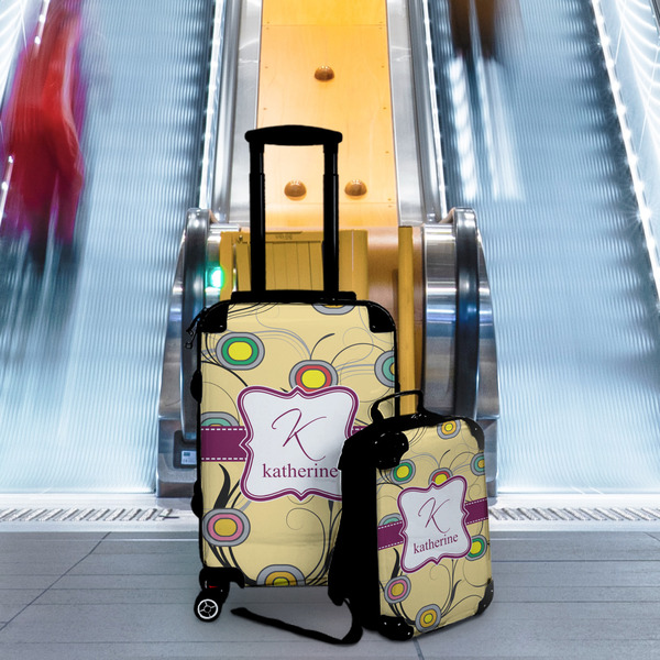 Ovals & Swirls Suitcase Set 4 - IN CONTEXT