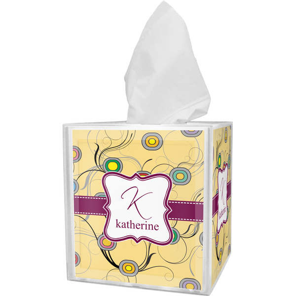 Ovals & Swirls Tissue Box Cover (Personalized)