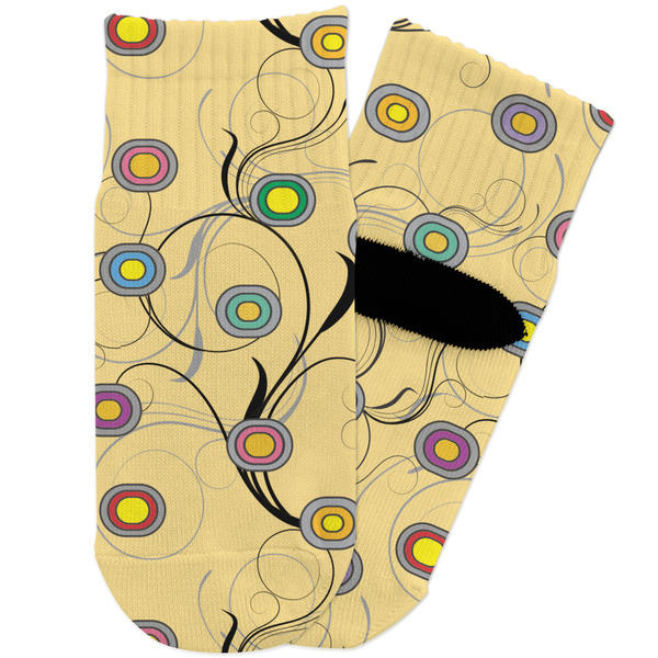 Custom Ovals & Swirls Toddler Ankle Socks