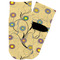 Ovals & Swirls Toddler Ankle Socks - Single Pair - Front and Back