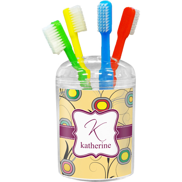 Custom Ovals & Swirls Toothbrush Holder (Personalized)