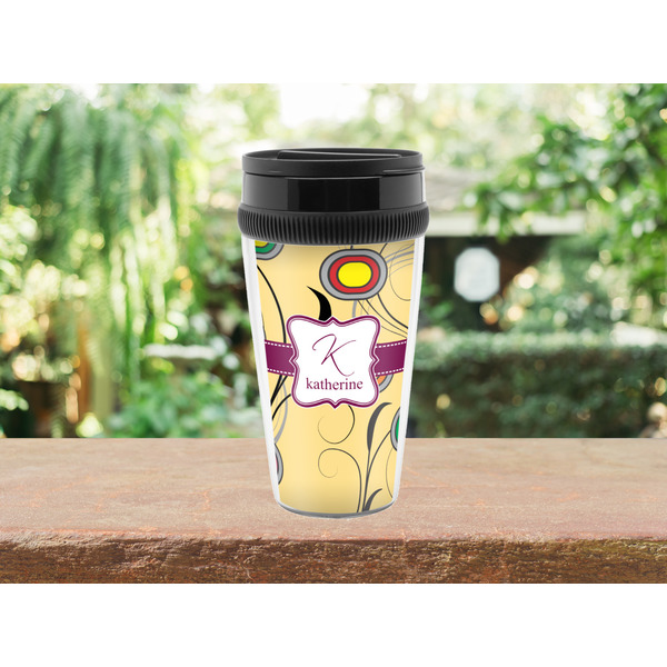 Ovals & Swirls Travel Mug Lifestyle (Personalized)