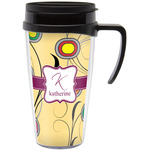 Ovals & Swirls Acrylic Travel Mug with Handle (Personalized)