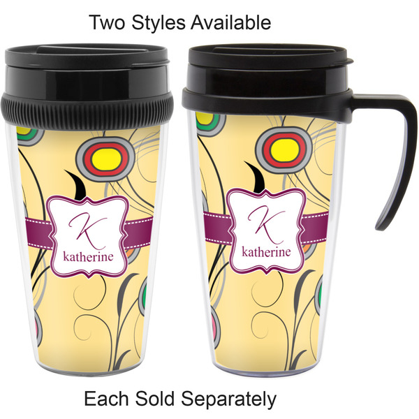 Ovals & Swirls Travel Mugs - with & without Handle