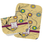Ovals & Swirls Burp Cloths - Fleece - Set of 2 w/ Name and Initial
