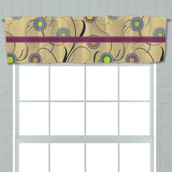 Ovals & Swirls Valance - Closeup on window