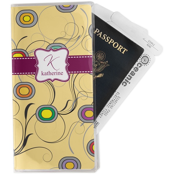 Custom Ovals & Swirls Travel Document Holder