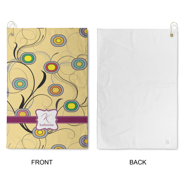 Ovals & Swirls Waffle Weave Golf Towel - Approval