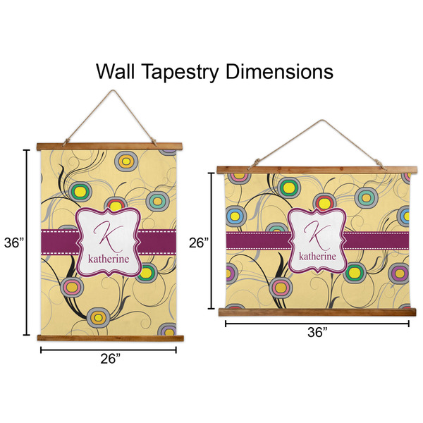 Ovals & Swirls Wall Hanging Tapestries - Parent/Sizing