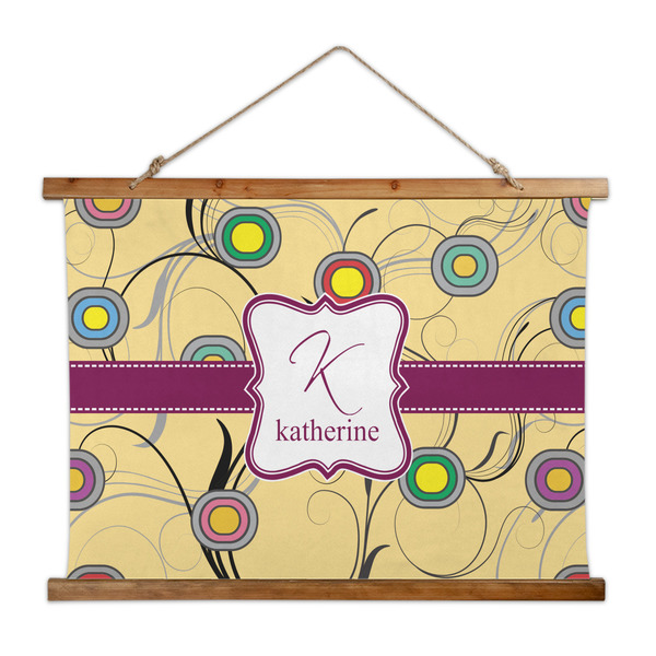 Custom Ovals & Swirls Wall Hanging Tapestry - Wide (Personalized)