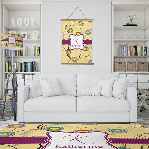 Ovals & Swirls Wall Hanging Tapestry - Portrait - IN CONTEXT