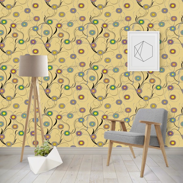Custom Ovals & Swirls Wallpaper & Surface Covering (Peel & Stick - Repositionable)