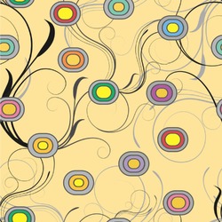 Ovals & Swirls Wallpaper & Surface Covering (Water Activated 24"x 24" Sample)