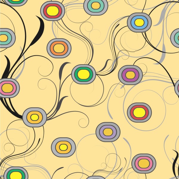 Ovals & Swirls Wallpaper Square