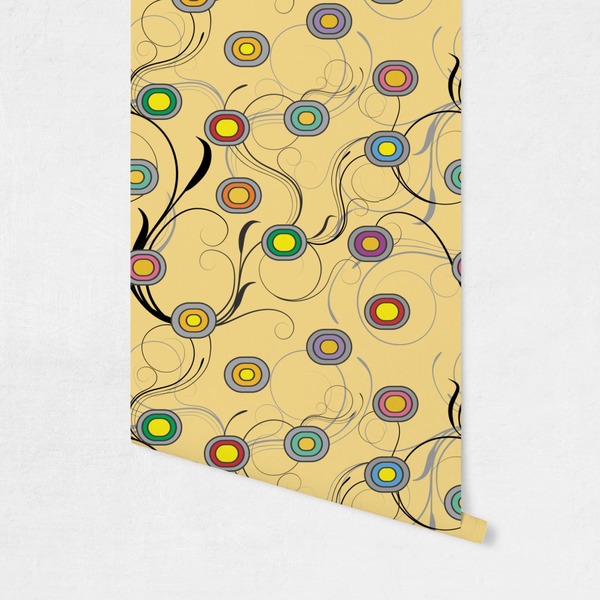 Ovals & Swirls Wallpaper on Wall