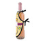 Ovals & Swirls Wine Bottle Apron - DETAIL WITH CLIP ON NECK