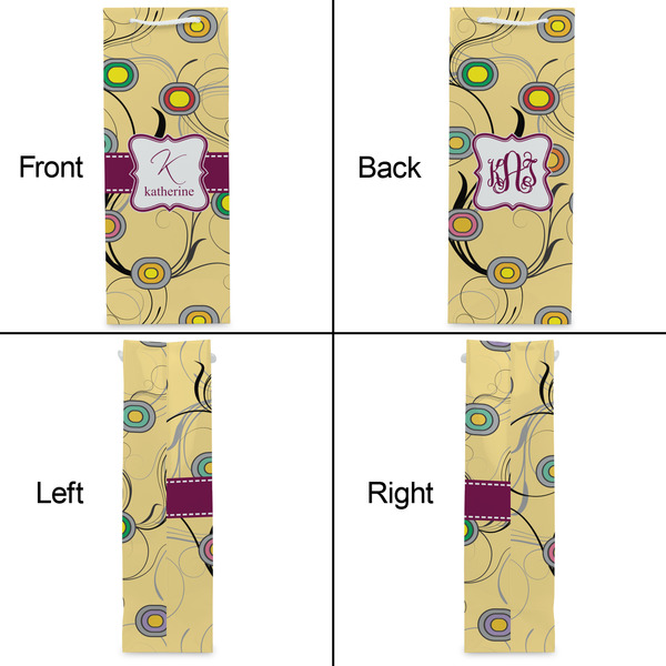 Ovals & Swirls Wine Gift Bag - Gloss - Approval