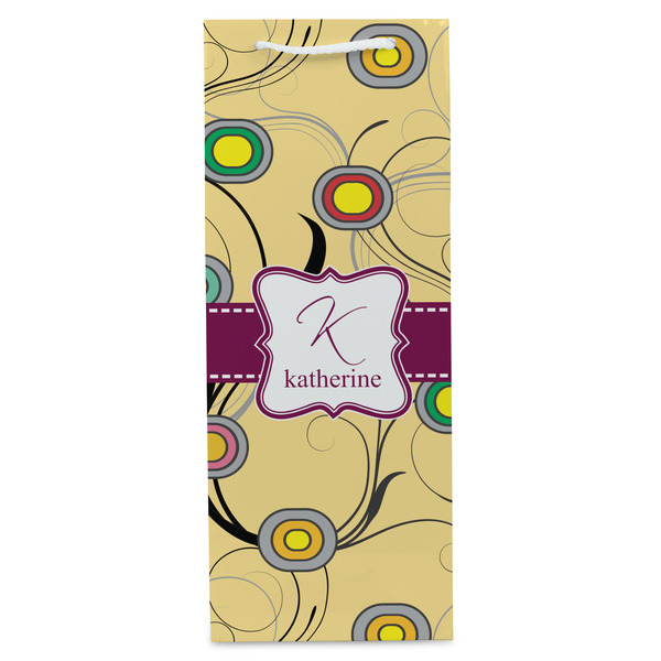 Ovals & Swirls Wine Gift Bag - Gloss - Front