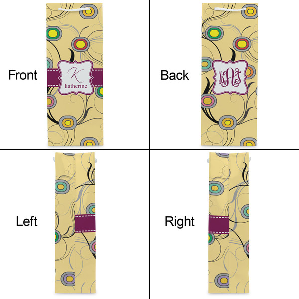 Ovals & Swirls Wine Gift Bag - Matte - Approval