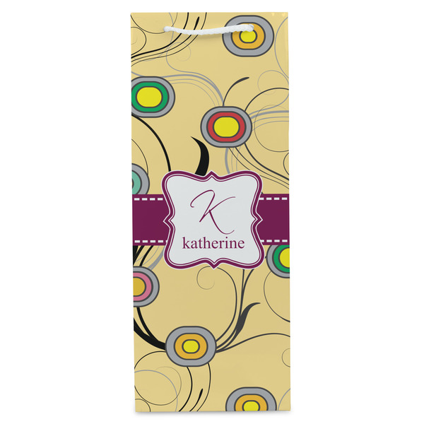 Ovals & Swirls Wine Gift Bag - Matte - Front