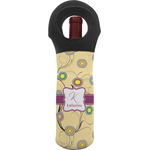 Ovals & Swirls Wine Tote Bag w/ Name and Initial