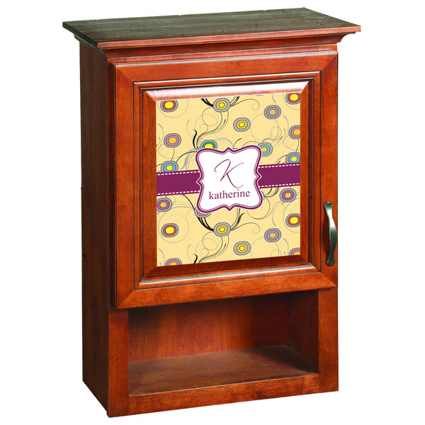 Ovals & Swirls Wooden Cabinet Decal (Medium)