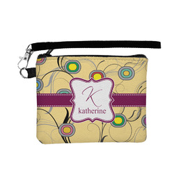 Ovals & Swirls Wristlet ID Case w/ Name and Initial