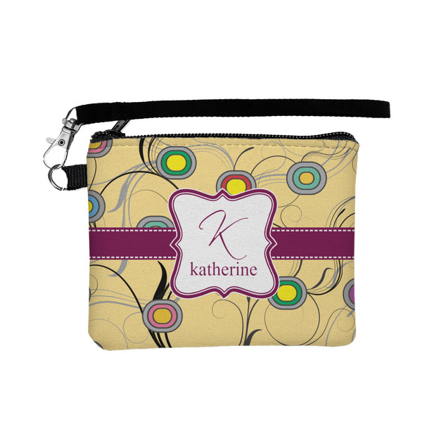 Custom Ovals & Swirls Wristlet ID Case w/ Name and Initial