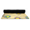 Ovals & Swirls Yoga Mat Rolled up Black Rubber Backing