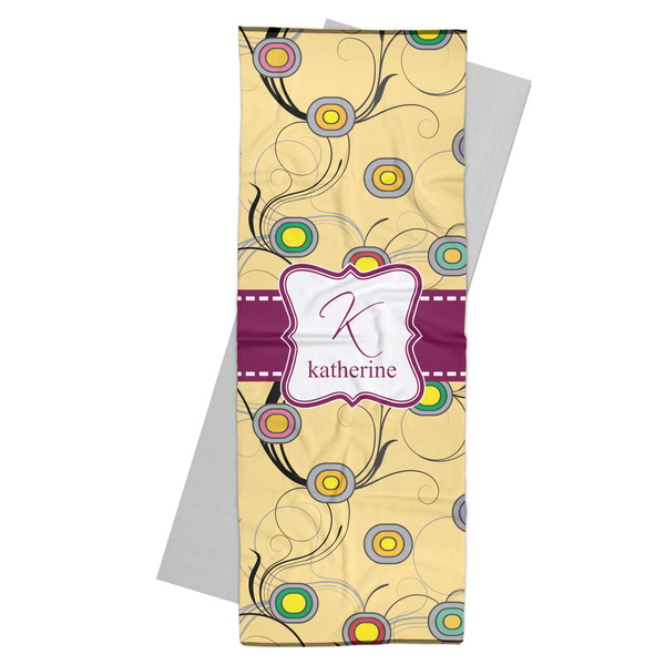 Custom Ovals & Swirls Yoga Mat Towel (Personalized)