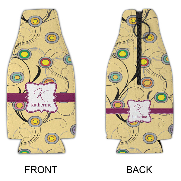 Ovals & Swirls Zipper Bottle Cooler - APPROVAL