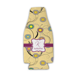 Ovals & Swirls Zipper Bottle Cooler (Personalized)